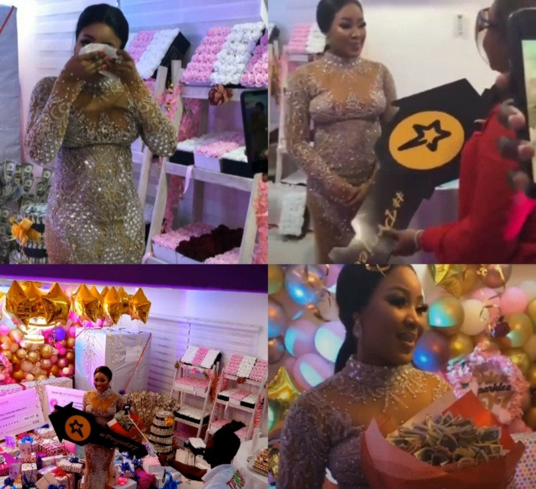 Photos: BBNaija’s Erica breaks down in tears as her fans gift her a three-bedroom house as her 27th birthday present