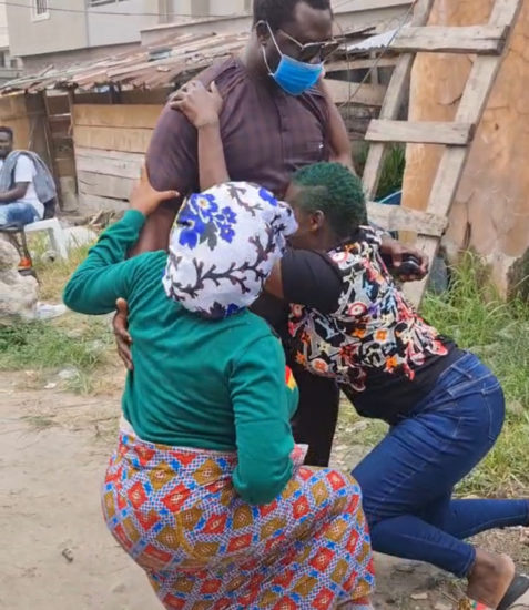 Toyin Abraham teaches Mercy Johnson how to kneel down and greet her husband (Video)