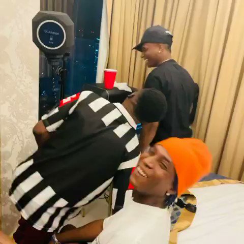 Wizkid Spotted With Bella Shmurda In Ghana