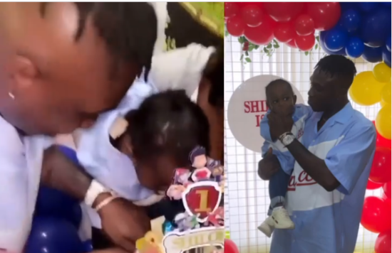 Zlatan Ibile and his baby mama, Davita celebrate their son’s first birthday in UK