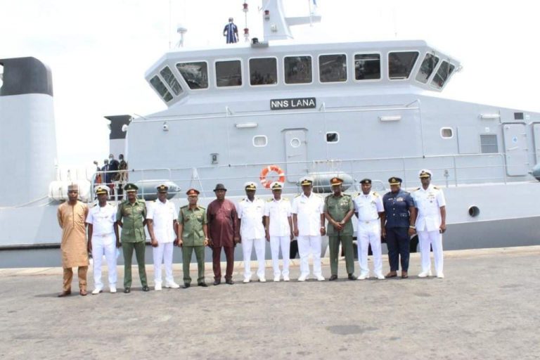 New Nigerian Navy Ship Stops Over In Ghana. Greeted By Ghanaian Officials