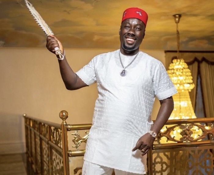 Watch Video Of How Men Are Stoning Themselves With Money At Obi Cubana’s Mom Burial