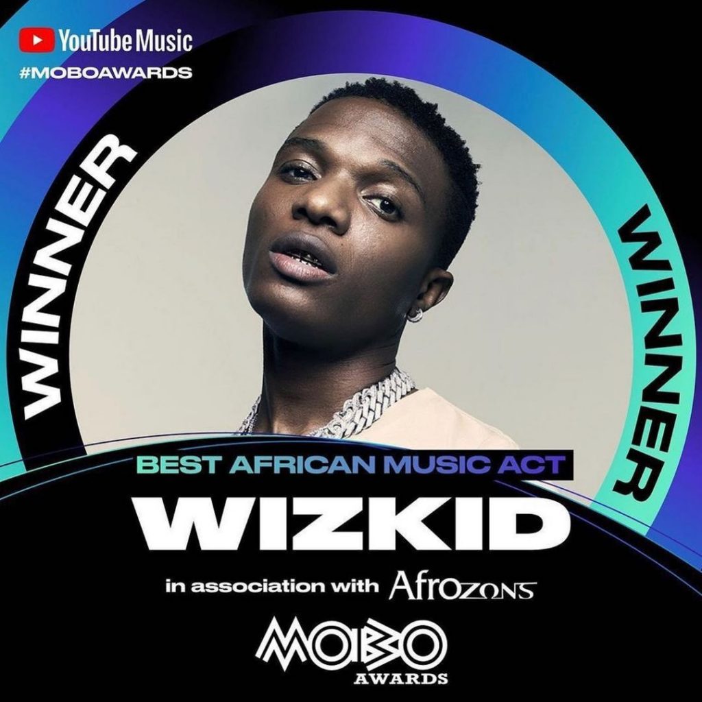 Wizkid Wins 2 MOBO Awards, Breaks African Record