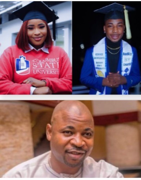 MC Oluomo’s Two Children Graduate From U.S Universities (Photos)