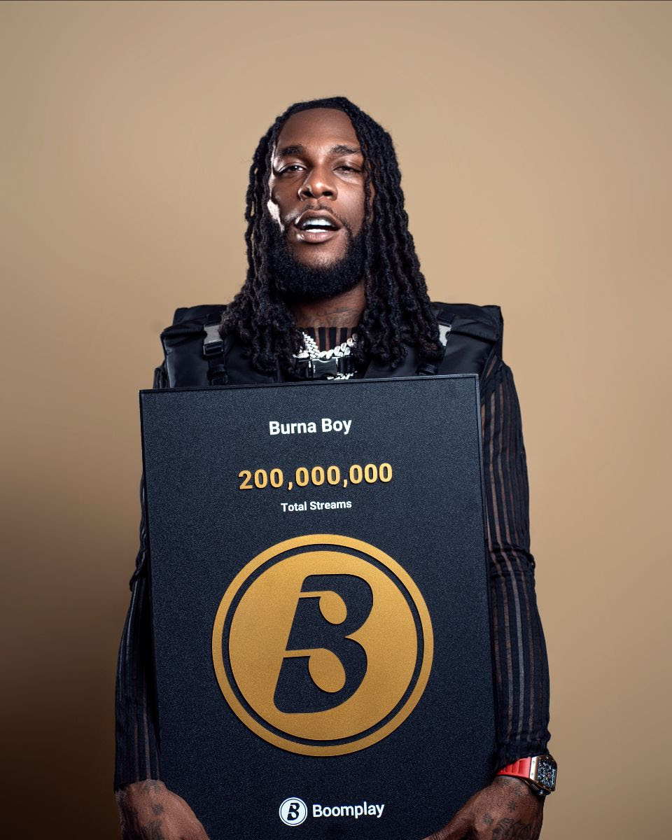 Burna Boy becomes first African artist to reach 200 million streams on Boomplay